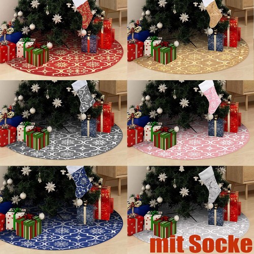 Weihnachtsbaumdecke mit socke - weihnachtsbaumdecke,