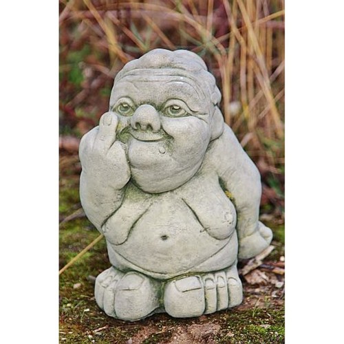 Steinfigur freche oma - steinfigur,