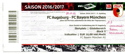 Ticket augsburg bayern - fc,
