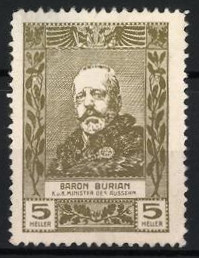 Reklamemarke baron burian - reklamemarke,