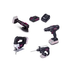 Gomag Akku-Werkzeug-Set 20 V Bohrschrauber Bohrhammer Stichsäge Multi-Tool