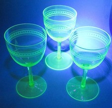 Vintage 3 x alte Weingläser