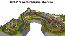 GP3-0170 Märklin C-Gleisplan Wunschhausen 300x300x200 (U-Form) DIN A4 Color