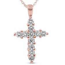 1/2ct Diamant Kreuz 14K