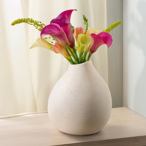 Keramik vase weiß - keramik, rund