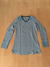 Schlafanzug Pyjama Oberteil Shirt Langarm Gr. 36/38 grün-weiß Nightwear Tchibo