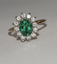 Ring 9 kt Gelbgold Diamonique