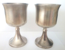 Paar alte versilberte Kelche
