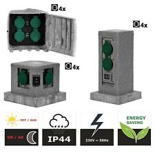 Grafner Gartensteckdose Außensteckdose Steckdosenstein Energiesäule Stein Neu