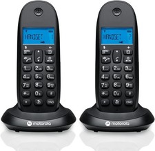 Motorola C1002CB+ – Packung mit 2 digitalen DECT-Schnurlostelefonen – Anrufblock