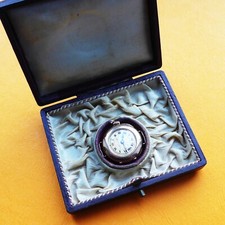 hübsche DAMEN TASCHENUHR, Gold 14K, Ankerhemmung, Etui, gute Funktion, ca. 1900