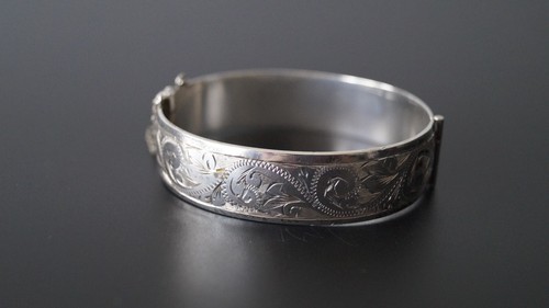 Sterling silber armreif - silber,