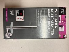 WC Papier-Rollenhalter Edelstahl für 2 Ersatzrollen Neu OVP