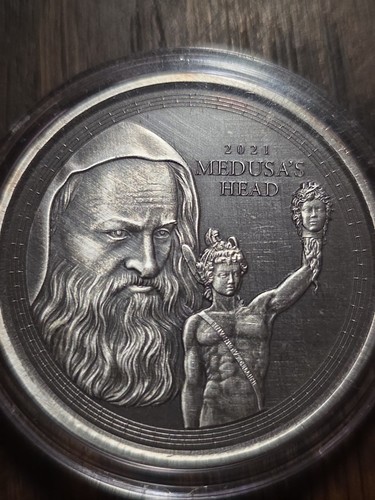 1oz silber head medusa 2021 - of,