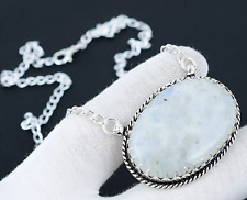 MONDSTEIN NATUR Edelstein Handgefertigt 925 Sterlingsilber Schmuck Halskette