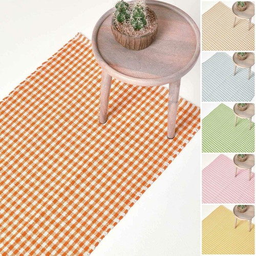 Baumwolle gingham teppiche - baumwolle,