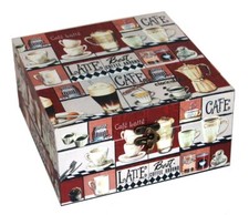 491 Massivholz Box Leinenoptik