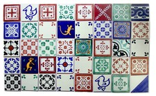 Fliesen "Yucatan" 40 Stück bunt gemustert - nur Motive! 10x10  [S10-40-01]