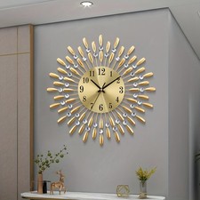 Wanduhr mit Strasssteine Analoguhr Küchenuhr Moderne Wohnzimmeruhr Dekouhr 38cm