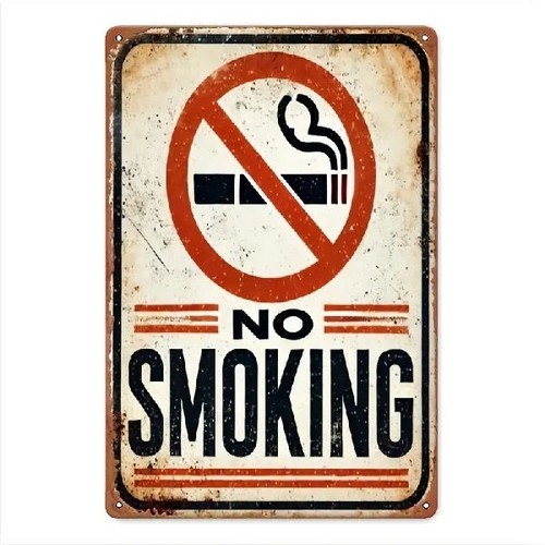 Blechschild smoking rauchen - blechschild,