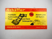Original Preisliste Schäffer