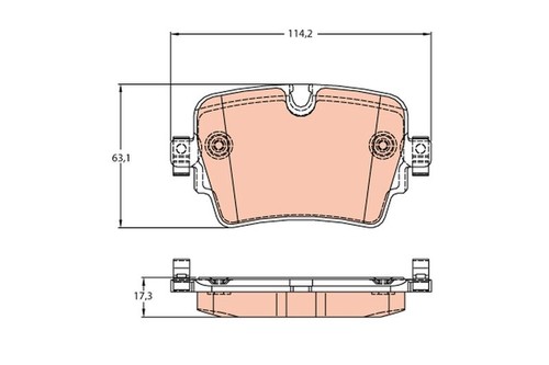Bremsbelagsatz hinten für - hinten,