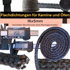 Kamindichtung 16x5mm Dichtband Kamin Ofendichtung Ofenband Kaminband Türdichtung