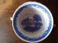 Gedeckter Tisch- Villeroy & Boch -Suppentasse - mit Untertasse -blau -gebraucht