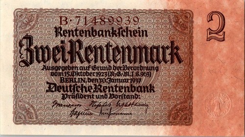 Rentenbankschein zwei - 2,
