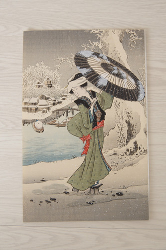 Japanischer holzschnitt ukiyoe - japanischer,