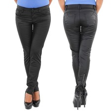 Damen skinny kunstlederhose - skinny,