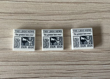 3x Lego Fliese - 2x2 - Zeitung News 3068bpb1105 "The greatest hero ever!" - NEU