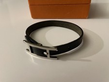 Hermes Lederarmband schwarz Gr. S, 22cm Länge mit Beutel und Originalschachtel 