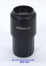 Zeiss West Mikroskop Okular eyepiece Zeiss W10x/25 Brille * Ø30 mm Großfeldoptik