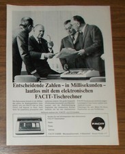 Seltene Werbung FACIT