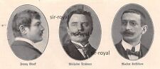 Franz Stuck - Wilhelm Trübner - Walter Leistikow - 1904 ~15x6cm