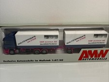 O454 Modellauto 1:87 AWM Mercedes  VAW Aluminium AG  50782 Lkw Hängerzug H0