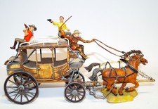 Hausser Elastolin Postkutsche 2-spännig Nr. 7712 in 7cm