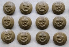  12 Uniformknöpfe Wehrmacht Kriegsmarine Tropen 21mm 2.WK original TOP