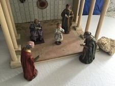 Krippenfiguren Ton stoffkaschiert -  12 jähriger Jesus im Tempel 17cm