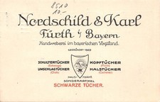 Fürth Werbekarte Handweberei Nordschild & Karl gl1926 166.444