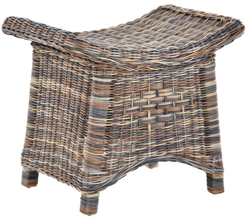 Rattan fußhocker geschwungene - rattan,