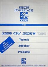 275465) Knaus Wohnwagen - Modellprogramm Preisliste - Prospekt 01/1988