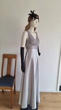 Abendkleid Paillettenkleid silber Gr. S 