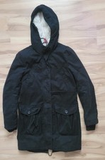 Damen Jacke Parka Gr. 34 Divided by H&M schwarz warm Fell Kapuze mit Fell