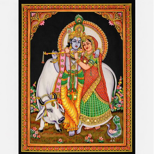 Wandbehang bild radha krishna - bild,