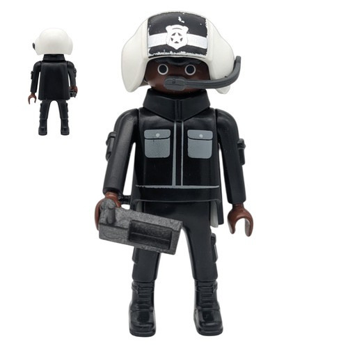 Playmobil figur pilot schwarz - pilot,