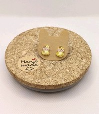 Ohrringe Ohrstecker Schlange Gelb