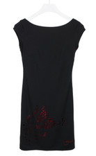 Desigual Kleid Damen Klein Gefüttert Dehnbar Mini Pullover Schwarz Rundhals