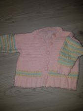 Mädchen Baby Strickjacke Selbstgestrickt Maschinenwaschbar Ca 5-7 Monate
